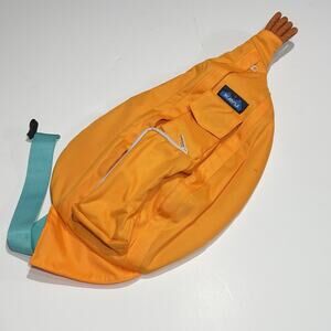 Kavu Rope Bag Crossbody Sling Bag Papaya Orange 11"x20" Polyester